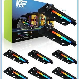 RGBW LED Hardscape Wall Light - Black with Multicolor Beam